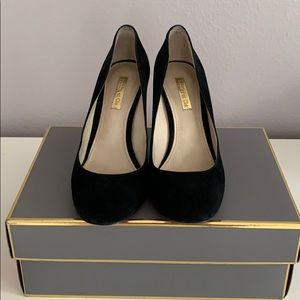 Louise et Cie Lo- Jianna Black Suede Heels Pumps